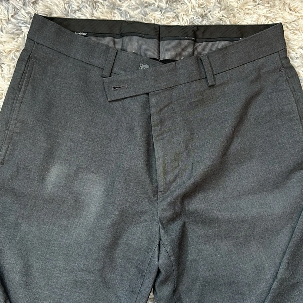 Charcoal Gray Calvin Klein Dress Pants Slim Fit 32W x 30L